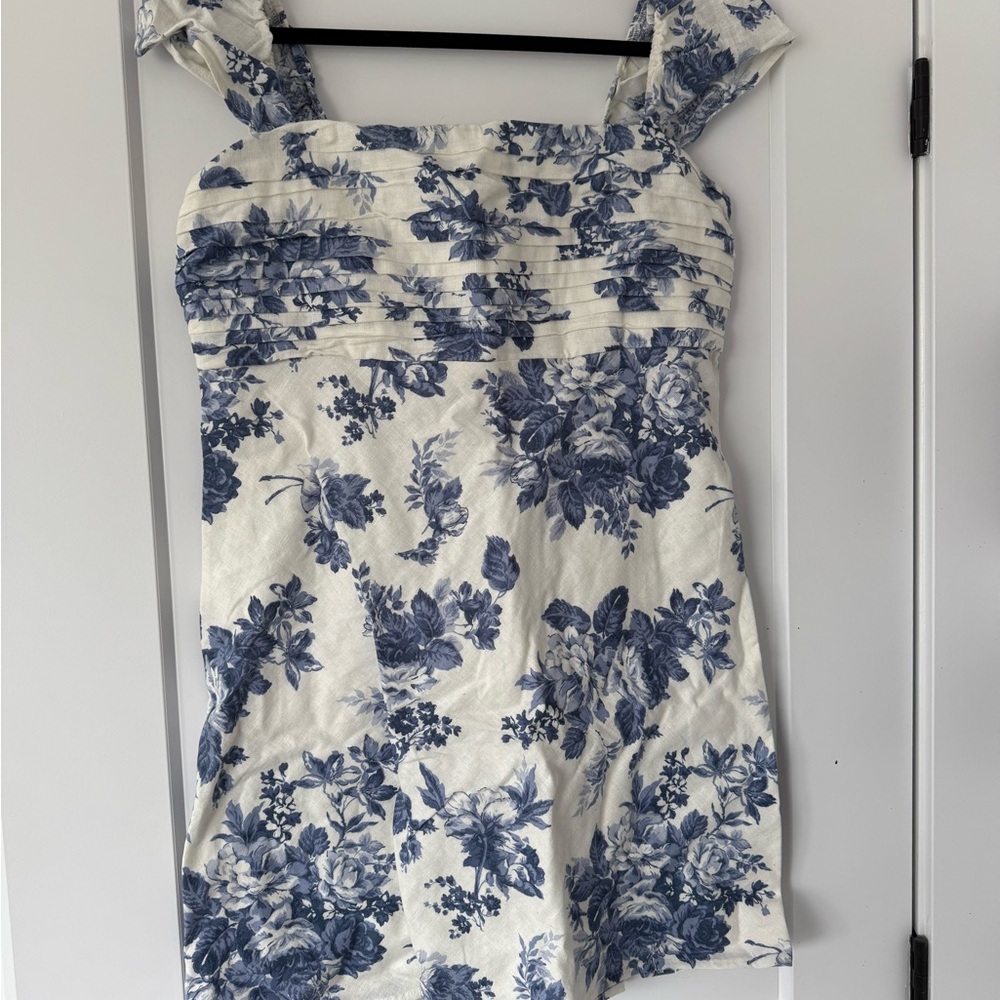 Abercrombie & Fitch linen blend cap sleeve mini dress